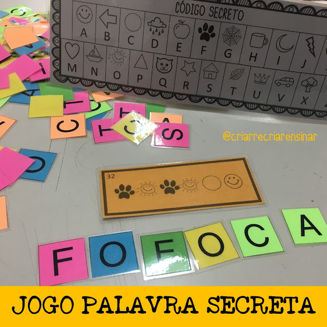 JOGO DE LEITURA: BANCO DE PALAVRAS – Criar Recriar Ensinar