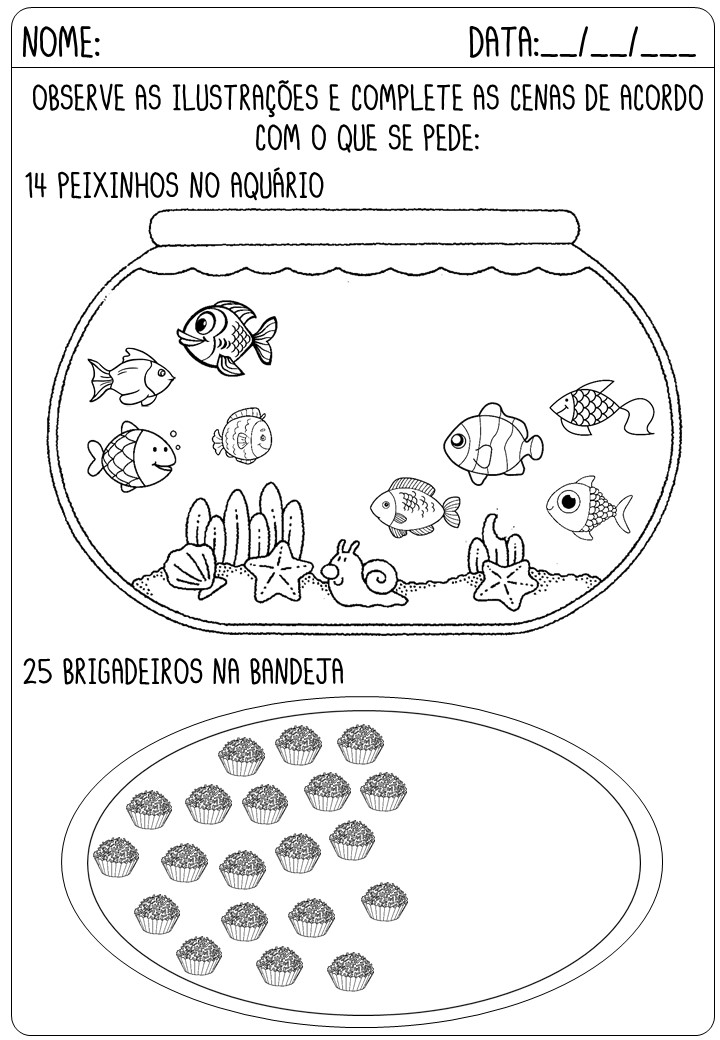 ATIVIDADES PARA IMPRIMIR DE MATEMÁTICA PARA 1º ANO – Criar Recriar Ensinar