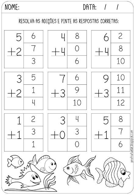 Atividade de matemática PDF 2º ano probleminhas