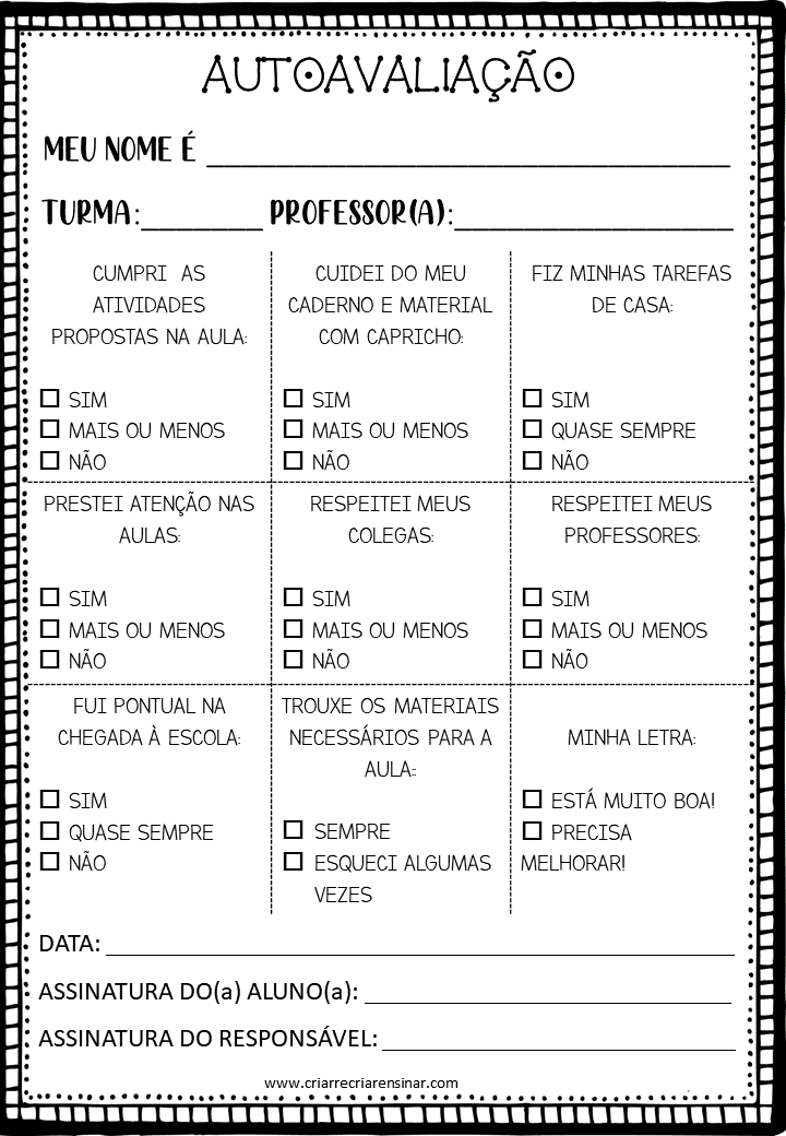 Ficha avaliativa ludo primeiros passos